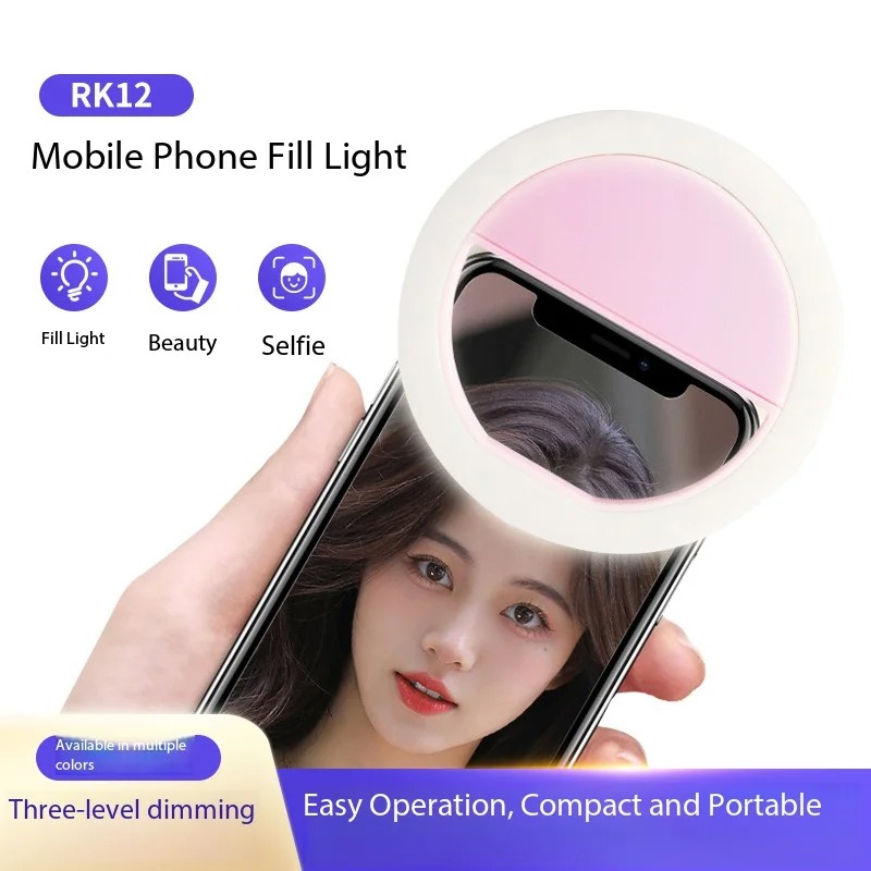 Photography Lighting Accessories - Rechargeable Clip On Selfie Ring Light