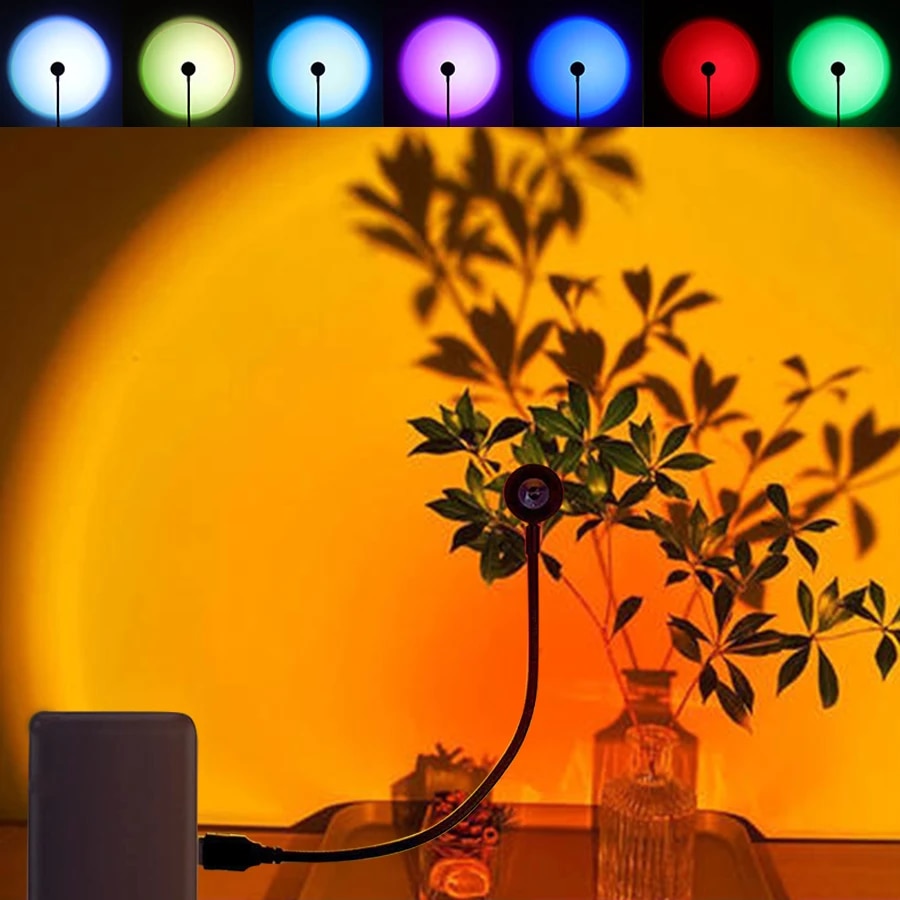 Photography Lighting Background - MeeToo USB Sunset Mood Lamp Led