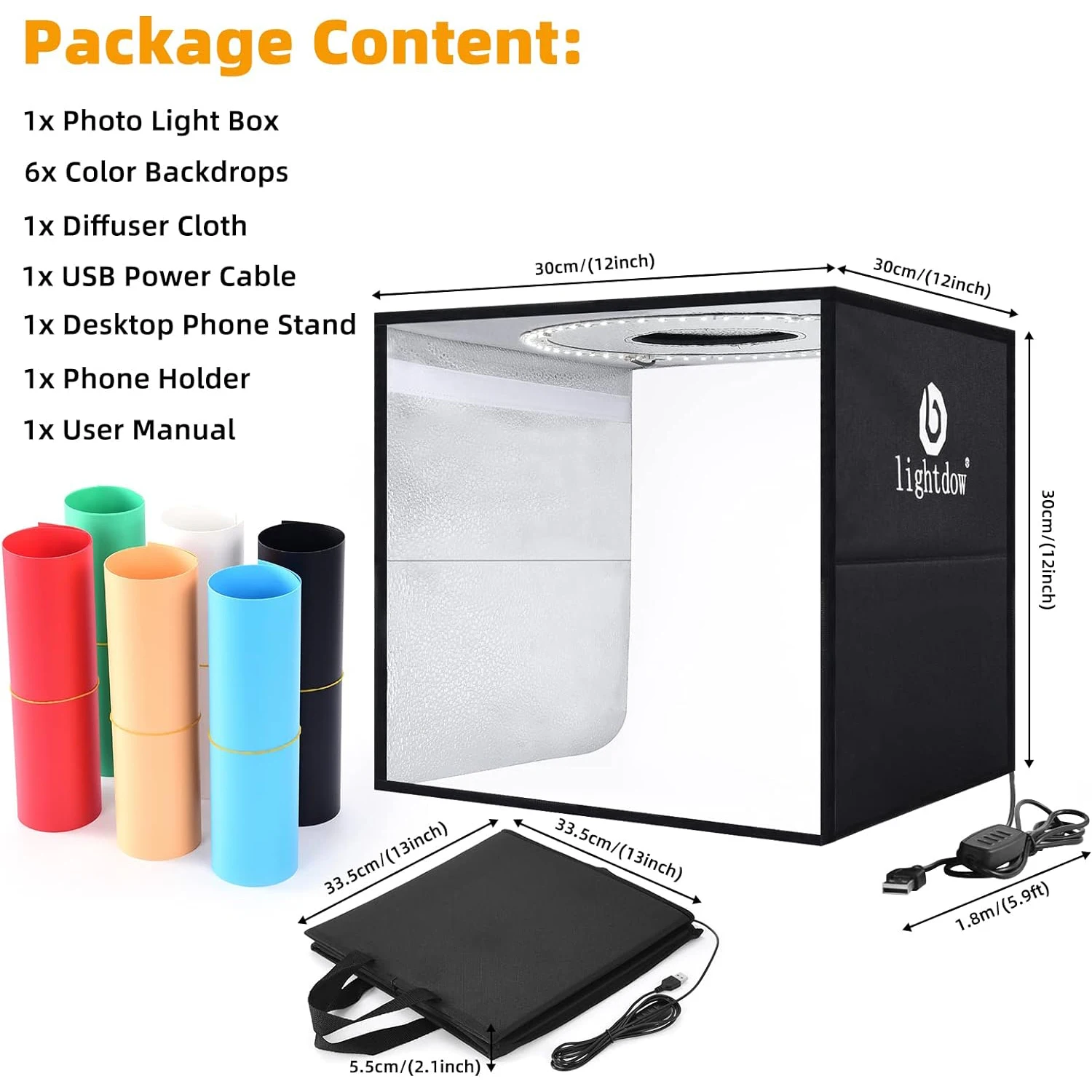 Photography Lighting Background - Lightdow Photo Studio Light Box Kit