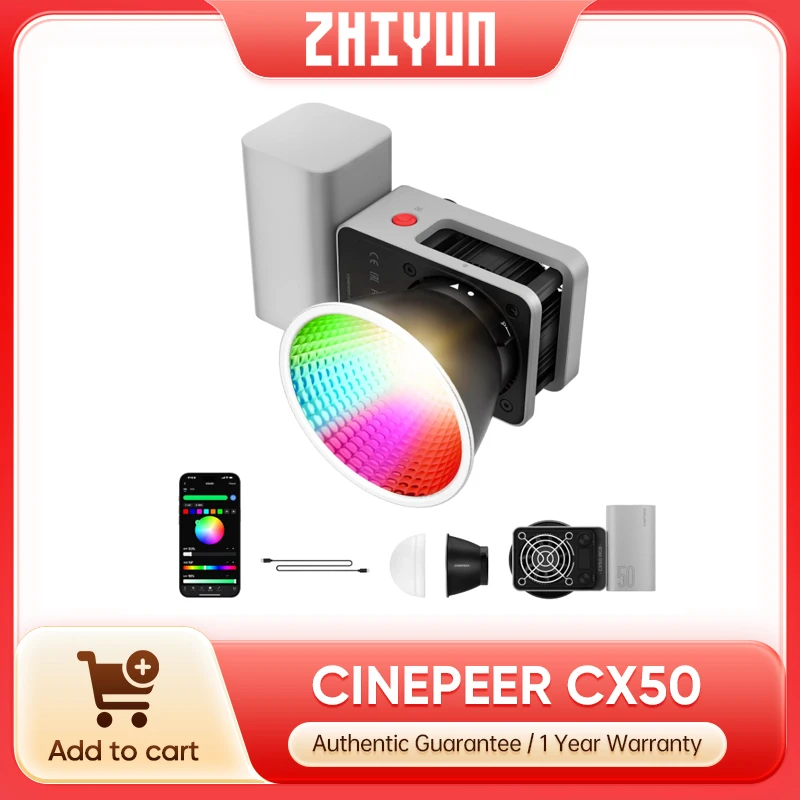 Zhiyun CINEPEER CX50 RGB Video - Photography Lighting App 评论和价格