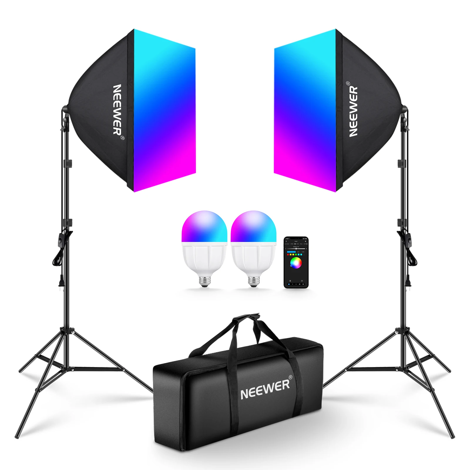 NEEWER RGB Softbox Lighting Ki - Photography Lighting App 评论和价格