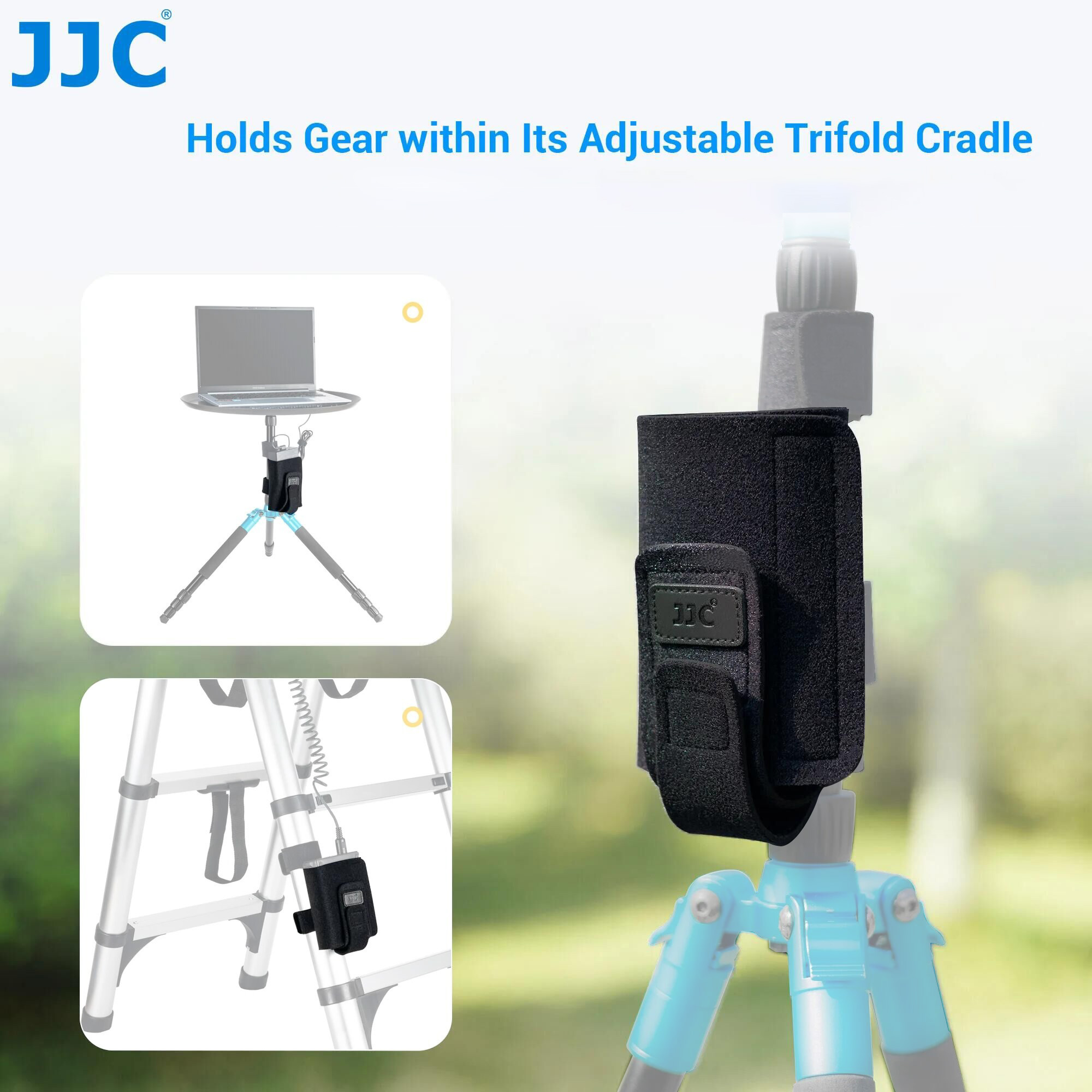 JJC Equipment Mounting Strap C - Photography Video Lighting Kit With Adjustable Tripod Stand 评论和价格