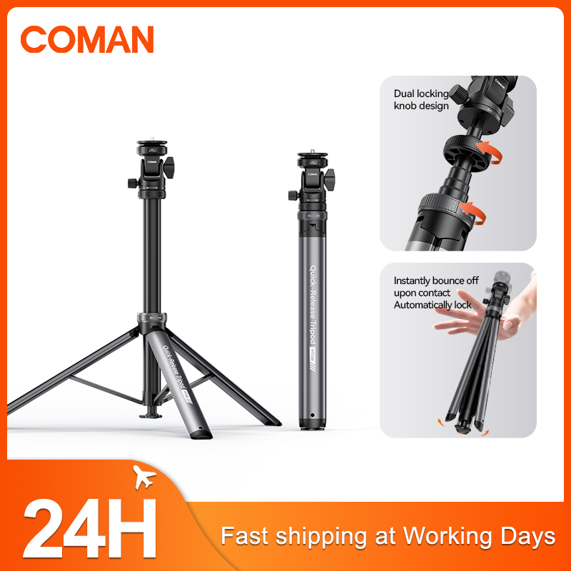 COMAN MT68 One Click Pop up Qu - Photography Video Lighting Kit With Adjustable Tripod Stand 评论和价格