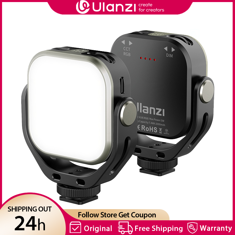 Ulanzi VL66 RGB Video Light 25 - Photography Video Lighting Kit With Adjustable Tripod Stand 评论和价格