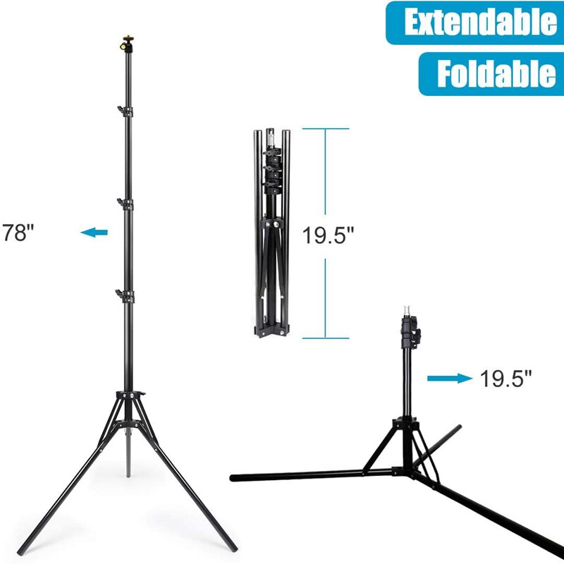 NAGNAHZ 78'' Photographic Ligh - Photography Video Lighting Kit With Adjustable Tripod Stand 评论和价格