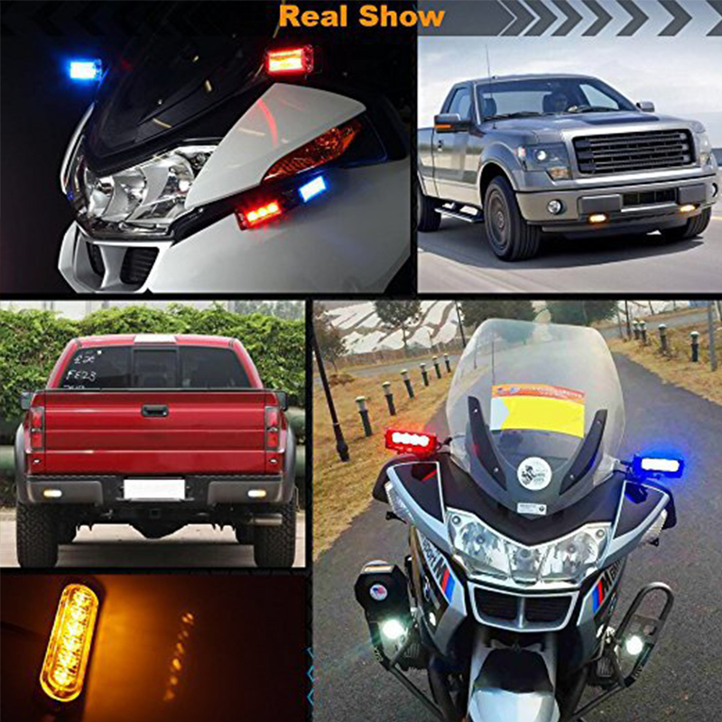 1/2Pcs 6 LED 12V Strobe Light  - Photography Lighting Grid 评论和价格