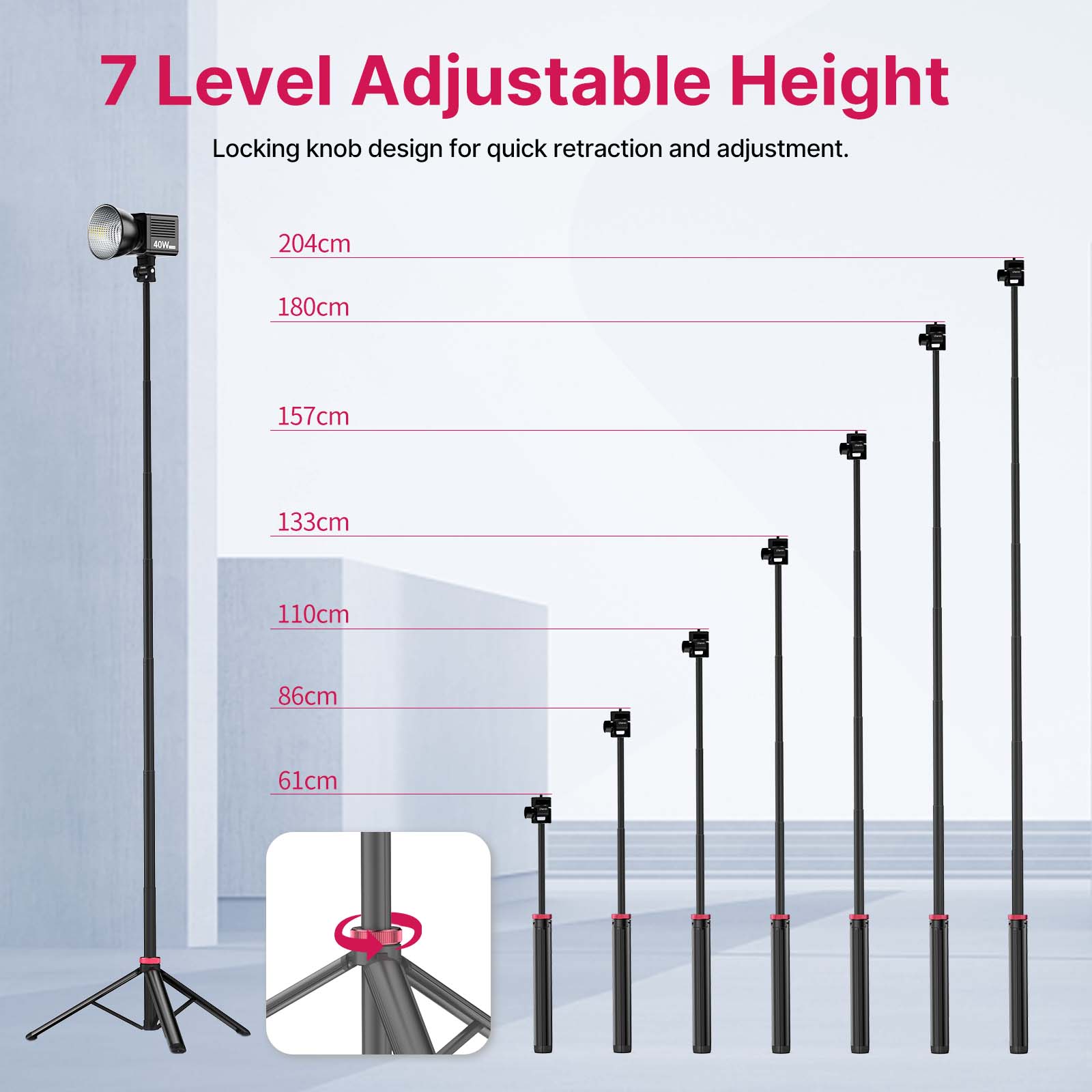 Ulanzi MT-79 2M Portable Unive - Photography Video Lighting Kit With Adjustable Tripod Stand 评论和价格