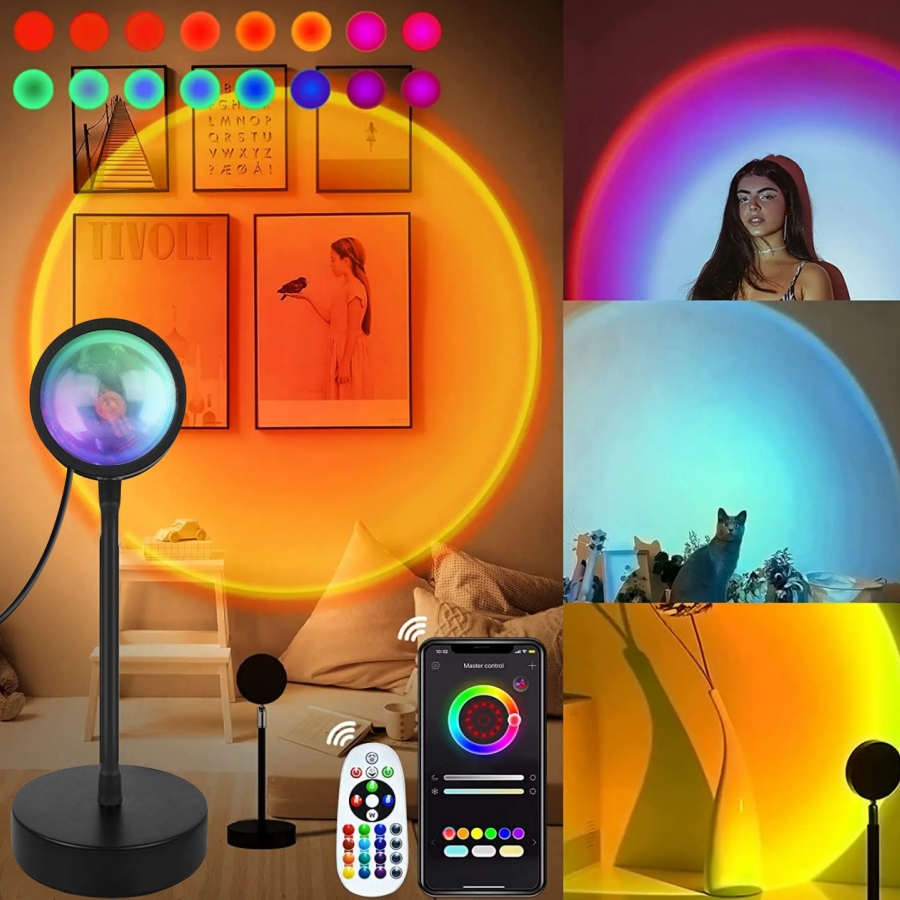 Smart Sunset Lamp Tuya LED Nig - Photography Lighting App 评论和价格