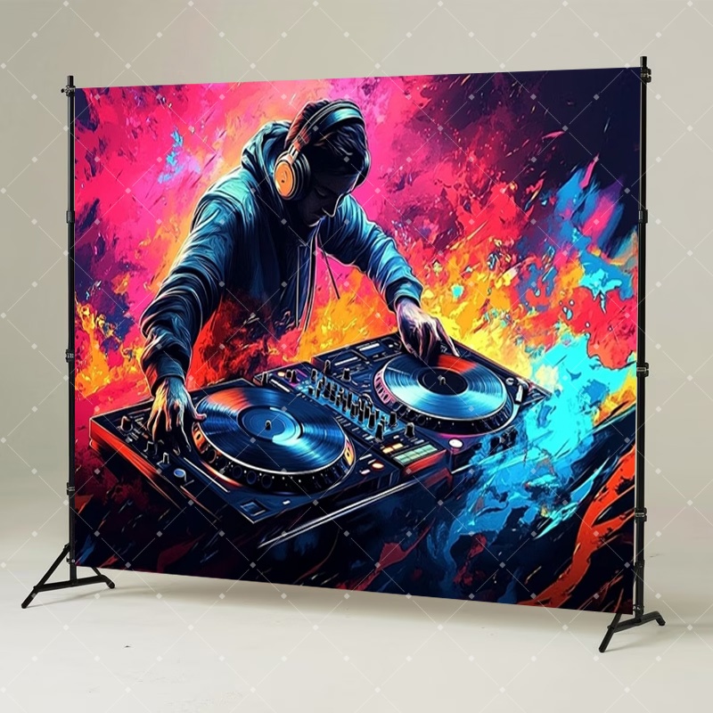Hip Hop Music DJ Party Decorat - Photography Lighting Background 评论和价格