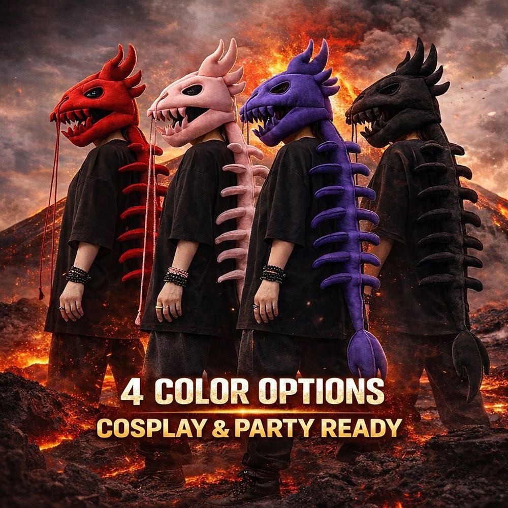 Dragon Skull Spine Plush Hood  - Photography Lighting 评论和价格