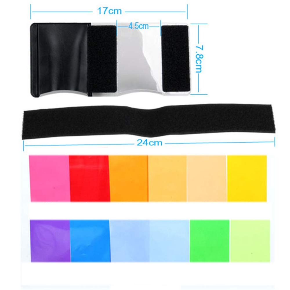 12 Colors Camera Flash Gels Li - Photography Lighting For Portraits 评论和价格