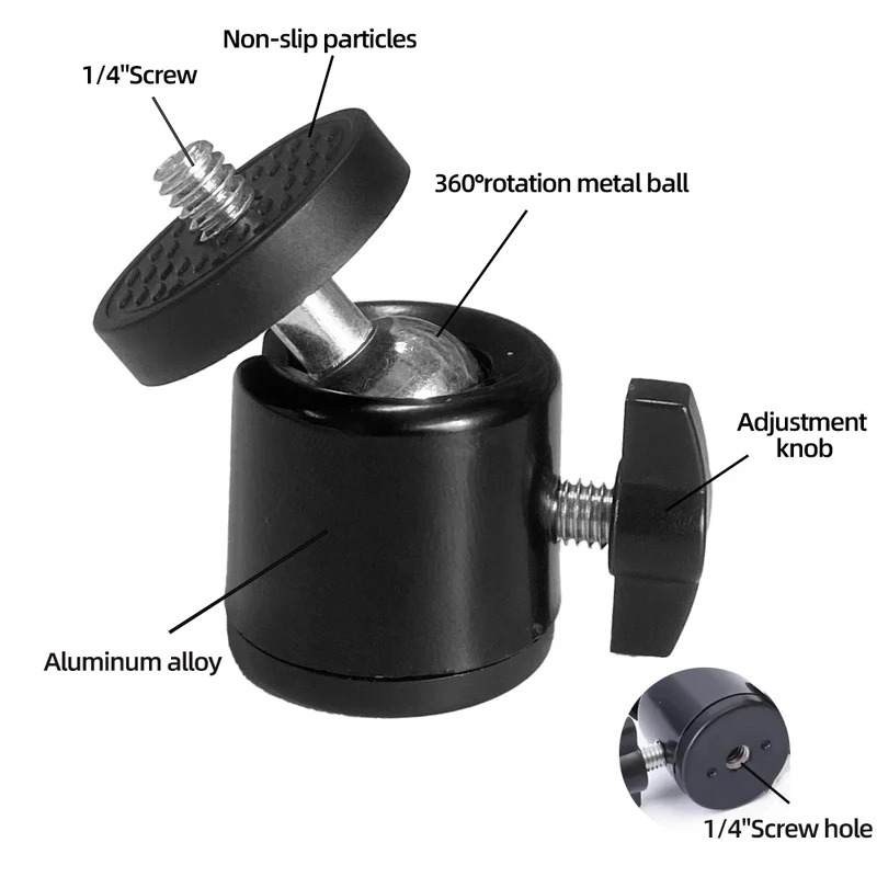 Hot Shoe 1/4 Screw Hole Tripod - Photography Video Lighting Kit With Adjustable Tripod Stand 评论和价格